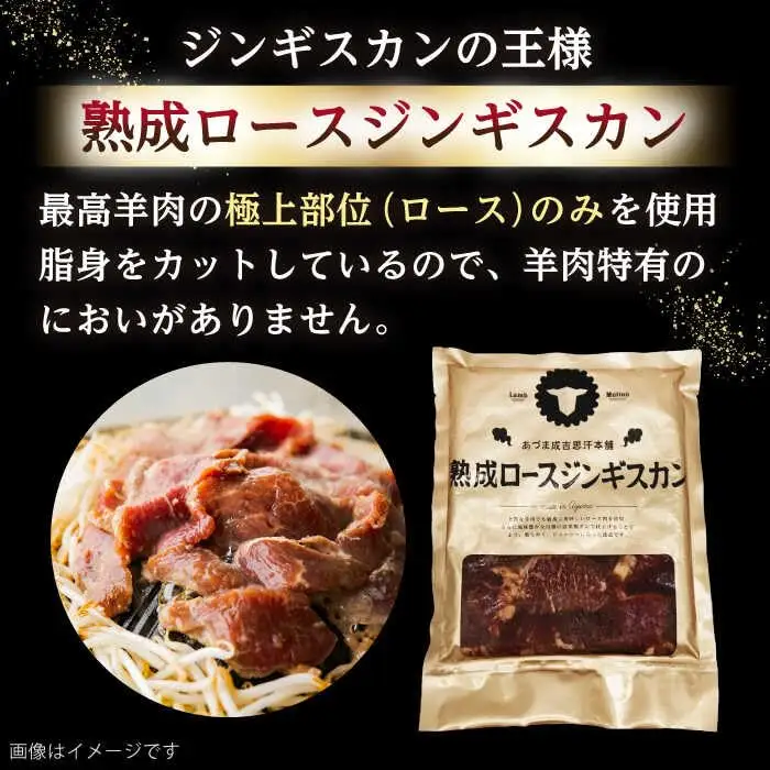 【隔月全6回定期便】ジンギスカン2種セット 計1.2kg（あづまジンギスカン400gx1・熟成ロース400gx2）【Aセット】《厚真町》【有限会社市原精肉店】 ジンギスカン 羊肉 マトン ロース 焼肉用 味付き 小分け 冷凍配送 北海道 [AXAA036]
