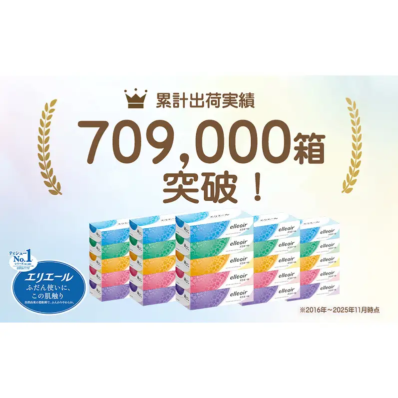 エリエール ティッシュ ティシュー 180組 計60箱 ティッシュ