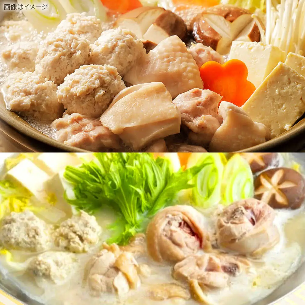 博多水炊き 食べ比べ2種セット 2-3人前【上田商店・華味鳥】[BGAD071]水炊きセット