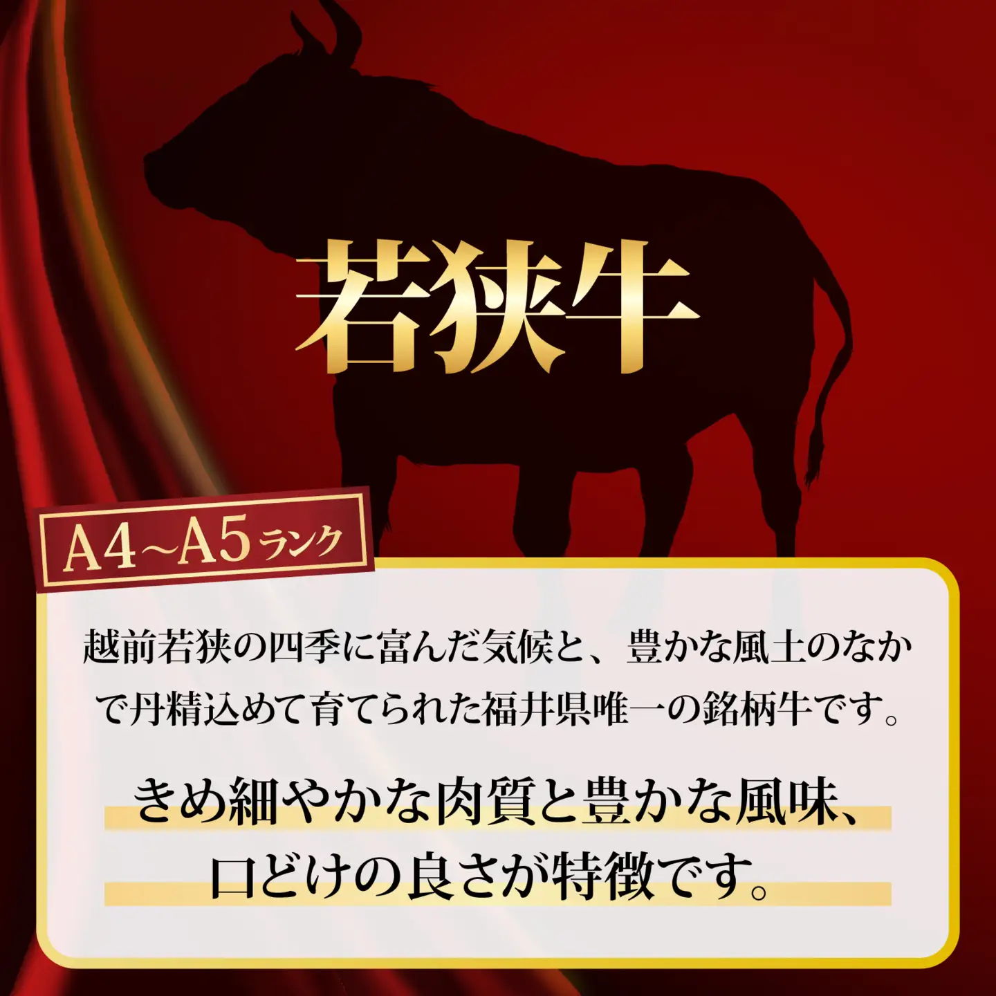 とろける焼肉　若狭牛肩ロース焼肉 約400ｇ（A4～Ａ5ランク） [B-108004] / 肉 牛肉 牛 若狭牛 A4 A5 肩ロース 冷凍 国産 ホクチク キャンプ アウトドア バーベキュー フェス BBQ ブランド肉 福井 のし送料無料 