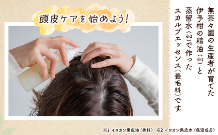 ＜yaetoco いよかん香るすこやか頭皮美容液 150ml 1本＞スカルプケア 頭皮ケア ヘアケア 地肌ケア 国産 オーガニック 天然精油 国産素材 天然素材 柑橘 精油 頭皮美容液 特産品 ヤエトコ 無茶々園 愛媛県 西予市【常温】『最短10営業日以内に順次発送予定』AMC0043