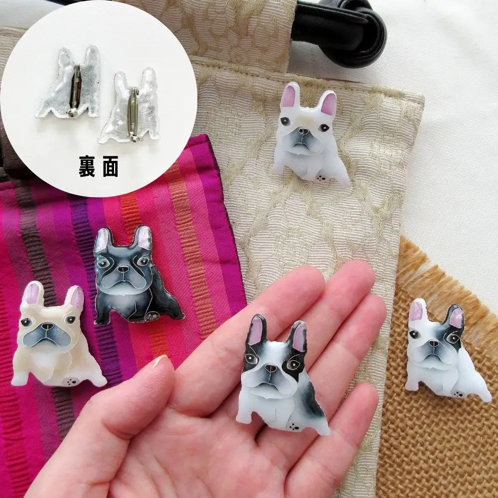 【ヒロミ・アート】フレンチブルドッグブローチ(ベージュ) [ 京都 嵐山 東山 京七宝 純銀製 犬 人気 おすすめ 装飾品 かわいい ギフト プレゼント お取り寄せ 通販 送料無料 ふるさと納税 ]