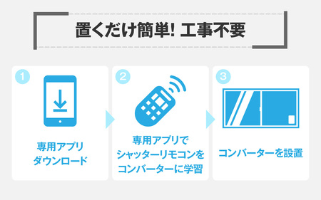 ワイヤレスコンバーター [H-190001] / リモコン シャッター スマホ 中継器 ガレージ スマートフォン Bluetooth ブルートゥース ワイヤレス ワイアレス 電動シャッター 電動 アプリ スマホアプリ スマートフォンアプリ コンバーター