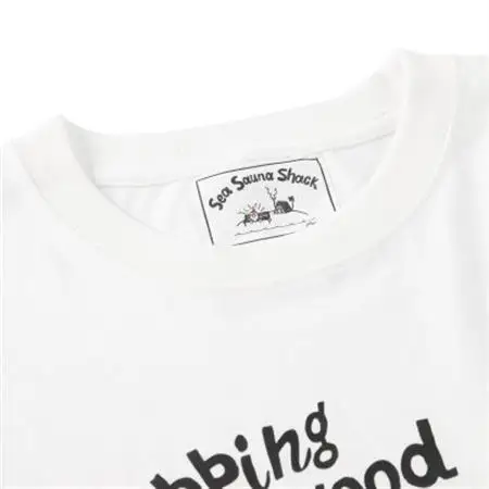 【Sea Sauna Shackオリジナル】薪割りロングTシャツ ホワイト XLサイズ【1668859】