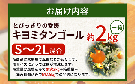 先行予約 ＜とびっきりの愛媛 キヨミタンゴール 約2kg（家庭用大小混合）＞ 訳あり 家庭用 果物 柑橘 フルーツ みかん 蜜柑 オレンジ 清見タンゴール 特産品 片山果樹園 食べて応援 西宇和 愛媛県 西予市【常温】『2027年3月中旬～3月下旬迄に順次出荷予定』MKK0010