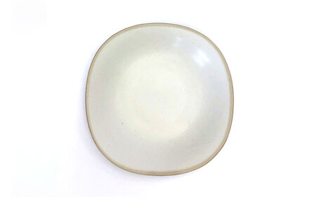 【美濃焼】淡く優しいフチドリのカレー皿 4点セット【山正各務陶器】 ナチュラル　器 北欧風 クリーム色 (490307)[MFW055]