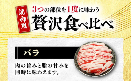 猪肉 焼肉 スライス 1.6キロ 上3種セット バラ・モモ・ネック 《対馬市》　【株式会社対馬またぎ】 対馬 ジビエ 天然いのしし肉[WBD005]