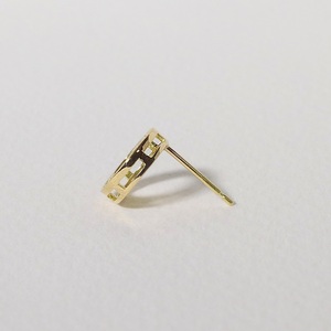 K18　0.20ct　サークルダイヤモンドピアス　BQ-162