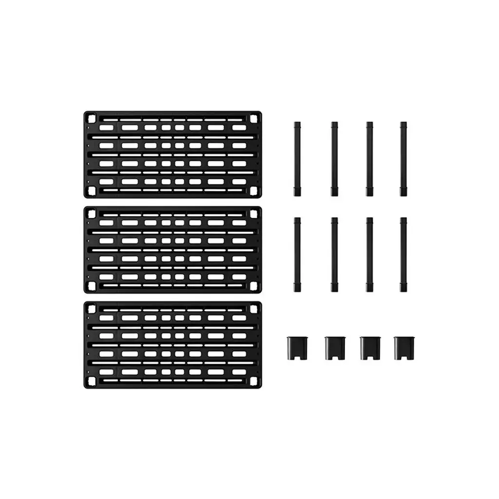 プラスチックラック3段 PLR-9143 ブラック 棚 ラック