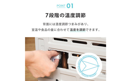 冷凍庫 小型 32L ノンフロン 家庭用 前開き 右開き 温度調節機能 1ドア ミニ冷凍庫 ミニフリーザー 1ドア冷凍庫 直冷式 冷凍ストッカー 食品保存 アイス 新生活 一人暮らし SunRuck SR-F3202W