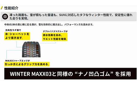 ダンロップタイヤスタッドレス　WINTER MAXX SJ8+　225/65R17 102Q 2本セット ダンロップ タイヤ 車 くるま クルマ SUV 福島県 白河市 ふるさと納税 F24R-153