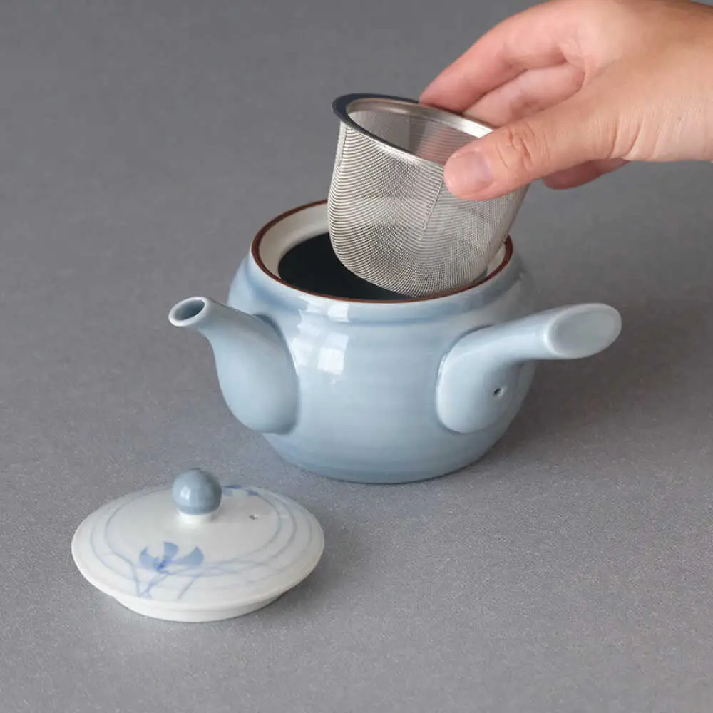 【波佐見焼】グレー蘭 急須茶器揃 湯呑み 茶器 食器【西海陶器】[OA491]