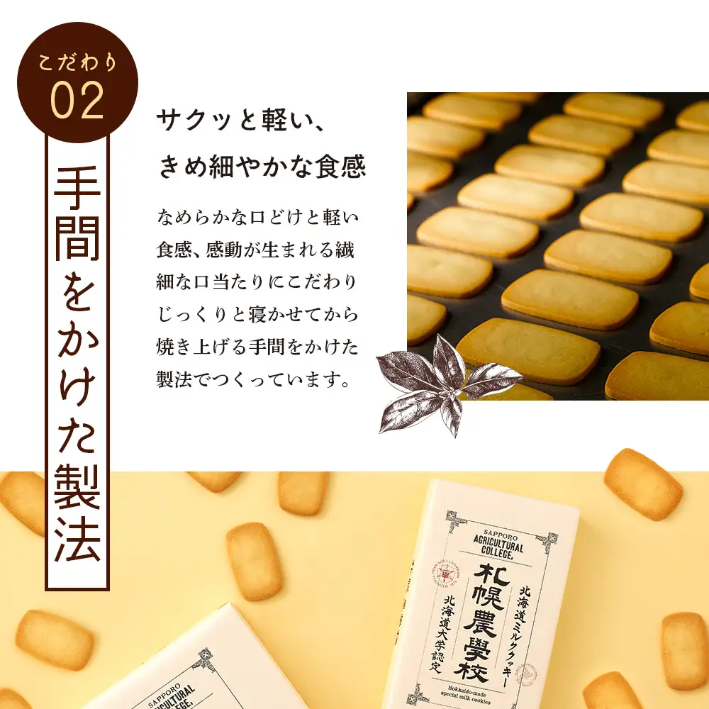 【札幌農学校】北海道ミルククッキー（12枚入り×2箱）【95000201】