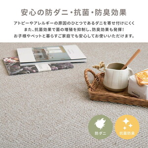 ループパイルでへたりにくい、高機能カーペット ステラ 江戸間10帖 1枚 600094