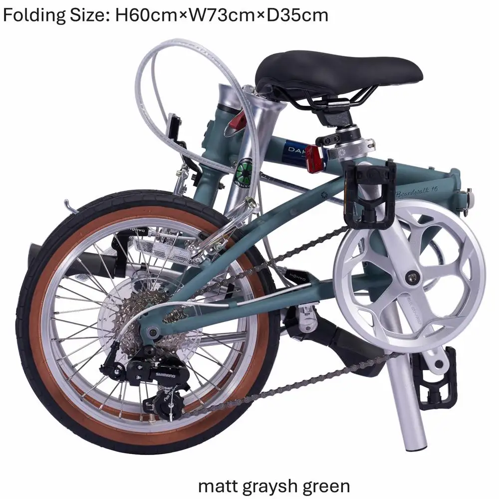 DAHON Boardwalk 16 Matt Grayish Green 送料無料 全国配送離島含│自転車 完成品 組み立て不要 折りたたみ自転車 通勤 通学 サイクリング 新生活 ボードウォーク 武田産業 三重県 四日市市 ふるさと納税