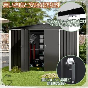 メタル シェッド（ダブルドア）ハイキューブ 10×12フィート ※物置 倉庫 スチール物置 屋外収納