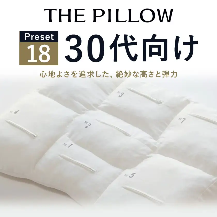 30代向けの枕 THE PILLOW Preset 18 まくら株式会社《14日以内に出荷予定(土日祝除く)》