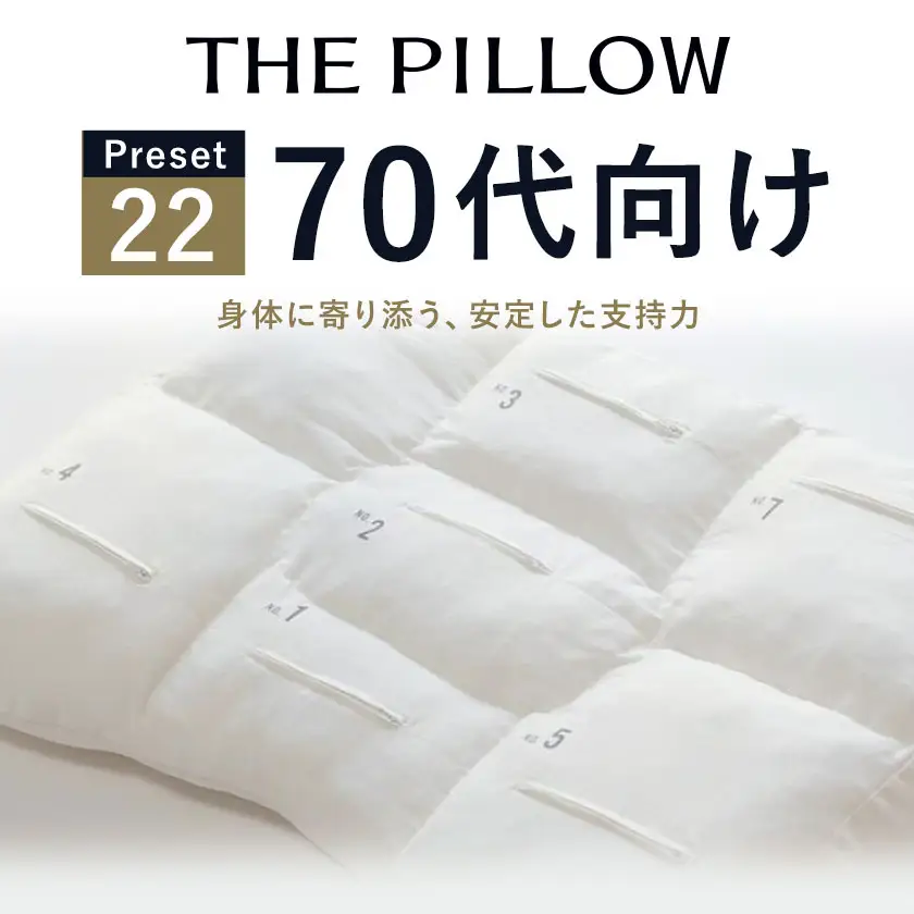 70代以上向けの枕 THE PILLOW Preset 22 まくら株式会社《14日以内に出荷予定(土日祝除く)》