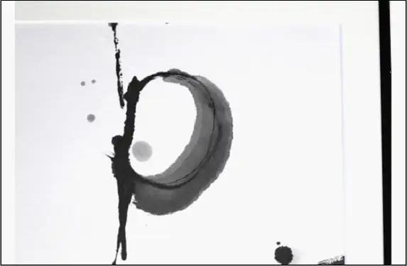 福岡市ゆかりの墨象作品《潮結》原画（A3額装）／「風と街と、心のかたち」シリーズより