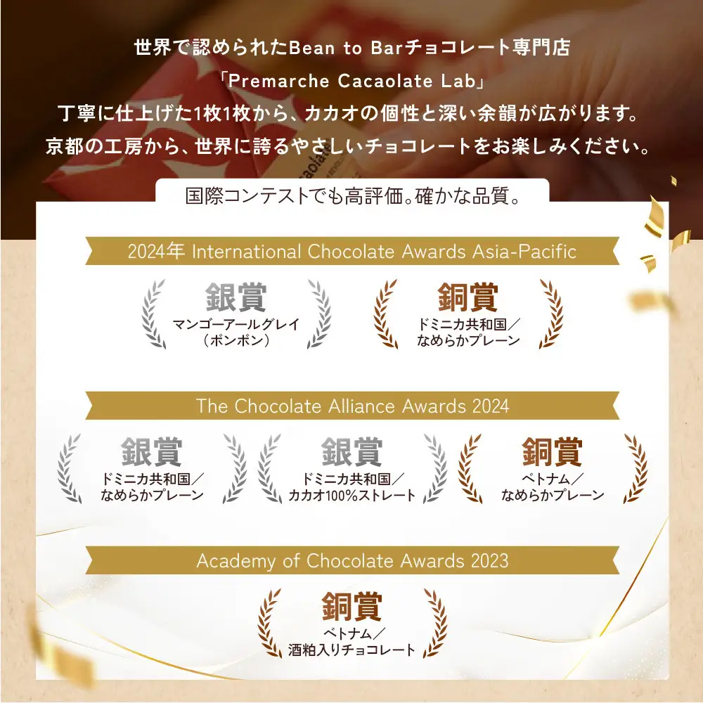【Premarché Cacaolate Lab】国際コンテスト入賞店の手づくりチョコレート 食べ比べ12枚セット｜京都 チョコレート専門店 人気
