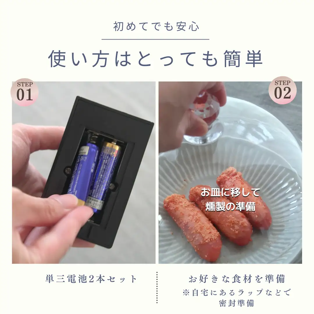 燻製器/燻製器チップセット カラー：シルバー スモークリッチ 調理器具 燻製 スモーク 冷燻 燻製料理 家電 アウトドア キャンプ コンパクト 簡単操作 国産チップ付 千葉市 千葉県