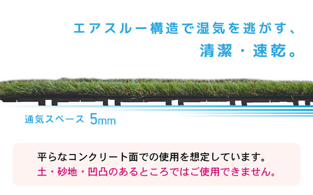 daim エアスルーパネル 20枚入り (人工芝下敷き用パネル) 【家庭菜園 園芸 ガーデニング ガーデニンググッズ 園芸用品 人工芝の下地 人工芝 通気性 改善 下敷きぬかるみ防止 パネル ガーデンパネル 湿気 対策 】 [D-18408]