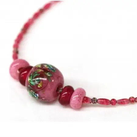 大阪の伝統工芸品「和泉蜻蛉玉 (R)」ネックレス【1678483】