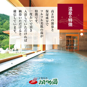 南信州天龍村の秘湯「おきよめの湯」入浴回数券（12枚綴り）
