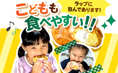 【4回定期便】シュークリーム ダブルクリーム ラップシュー 6個入り / 洋菓子 お菓子 スイーツ 個包装 【配送不可地域：北海道、北東北（秋田、青森、岩手）、九州、沖縄、離島】 小浜市 / 志保重[BFBF015]
