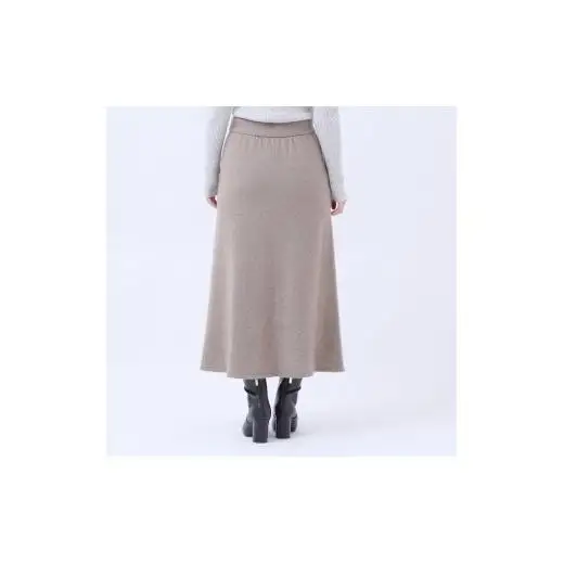 ルーエンローズ カシミヤ Ａラインスカート（ブラウン Lサイズ）　RU2311-05