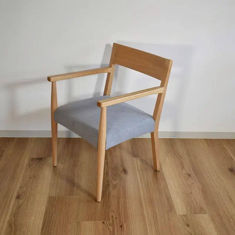 ダイニングチェア肘有 O-036AC HOKKAIDO WOOD 家具 ダイニング 椅子 いす イス F6S-694