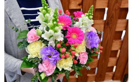 フラワーアレンジの定期便（ギフトにも）花産地伊那から全国へ　6ヶ月｜フラワーアレンジ 伊那 花 ギフト プレゼント はな 華やか 四季 信州 ふるさと納税【120-02】