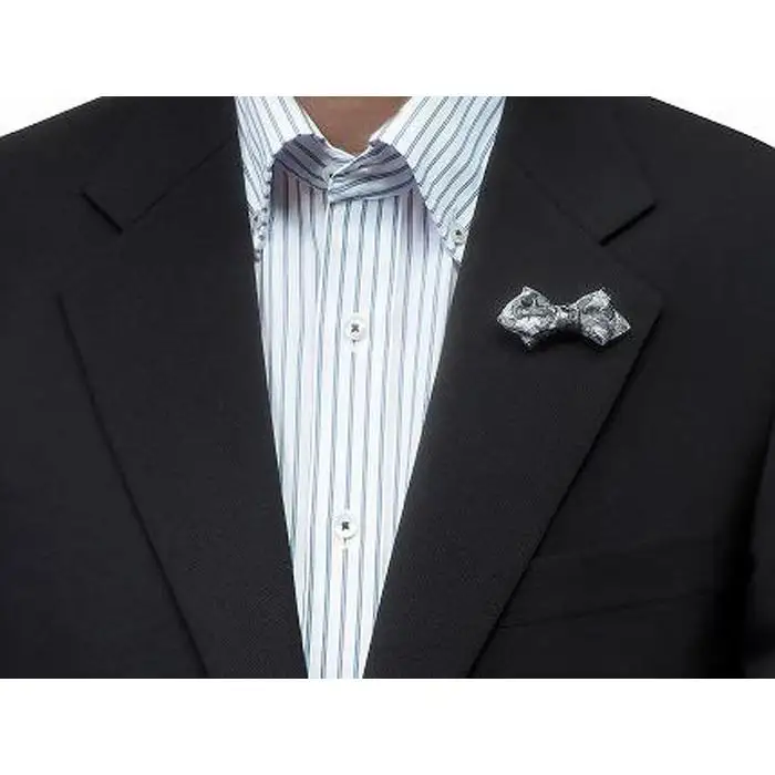 シルク100%のミニネクタイ　「ｐ-Ｔｉｅ」2種セット（シルバー系）| ネクタイ 父の日