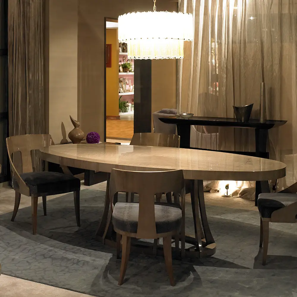 Opera Dining Table ／ 家具 オペラ ダイニングテーブル オリジナル家具 ブランド MATSUOKA マツオカ 松岡家具製造 高級感 上質 エレガント ラグジュアリー ワンランクアップ 洗練 ディテール 広島県 No.1157
