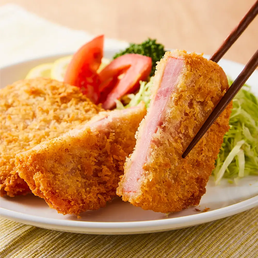 【天狗ハム】【冷凍】丸型・四角型ハムカツ食べ比べセット