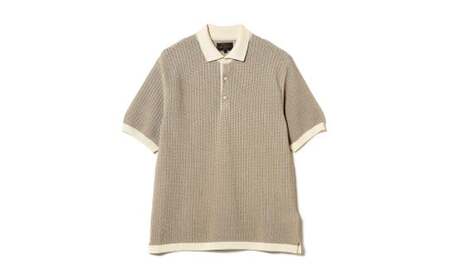 ポロシャツ 日本製 ニットポロ BEAMS PLUS "WASHI" Lサイズ | ビームス 和紙 ニット