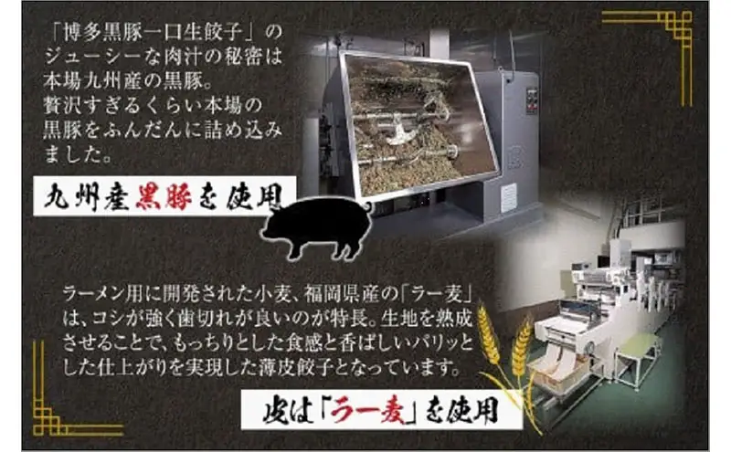 【1週間以内に発送】【175個!!】【福岡ブランド】博多黒豚一口生餃子 7パック小分　福岡県産ラー麦皮使用　創業40年以上福岡会社製造
