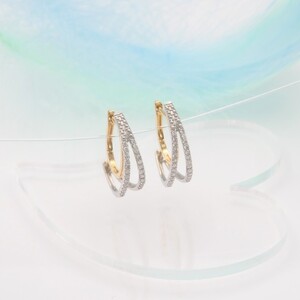 PT900/K18 0.30ct ダイヤモンド ピアス　FFP-000338