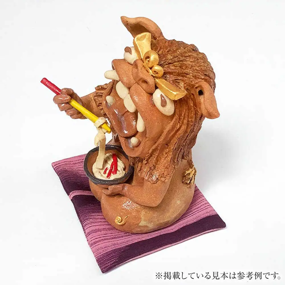 【工房嬉楽】ウチナーそばおいシーサー（小）焼き物 小物 インテリア 沖縄 やちむん 沖縄市 / コザ工芸館ふんどぅ[BCAU018]