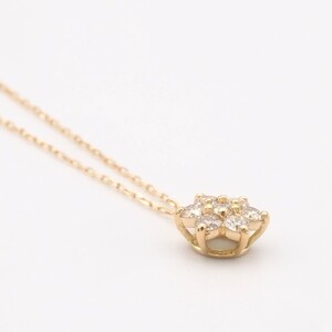 K18 0.2ct ダイヤモンド ペンダントネックレス　FHH-019840