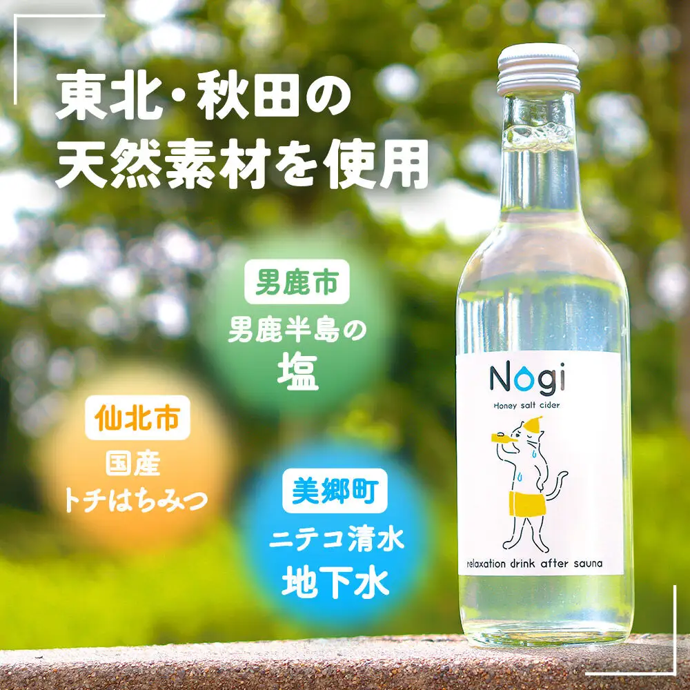 サイダー サウナドリンク Nogi 300ml×12本 秋田県美郷町
