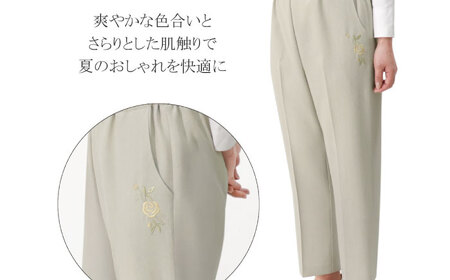 パンツ サマーバラポケット刺繍パンツ グレー【5Lサイズ】 [BACU045] パンツ