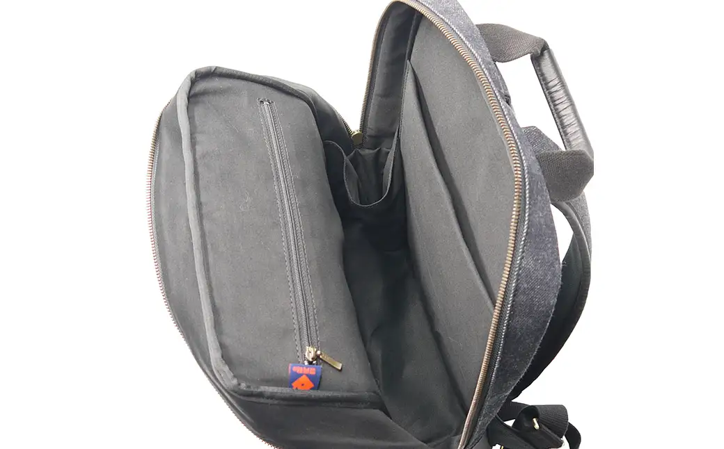 豊岡鞄 AD2502 井原デニム リュック ネイビー / デニム リュックサック A4ファイル収納対応 仕切り ポケット 自立可能 シンプル デザイン メンズ レディース バッグ カバン かばん 鞄 ALBAPIE アルバピエ 足立