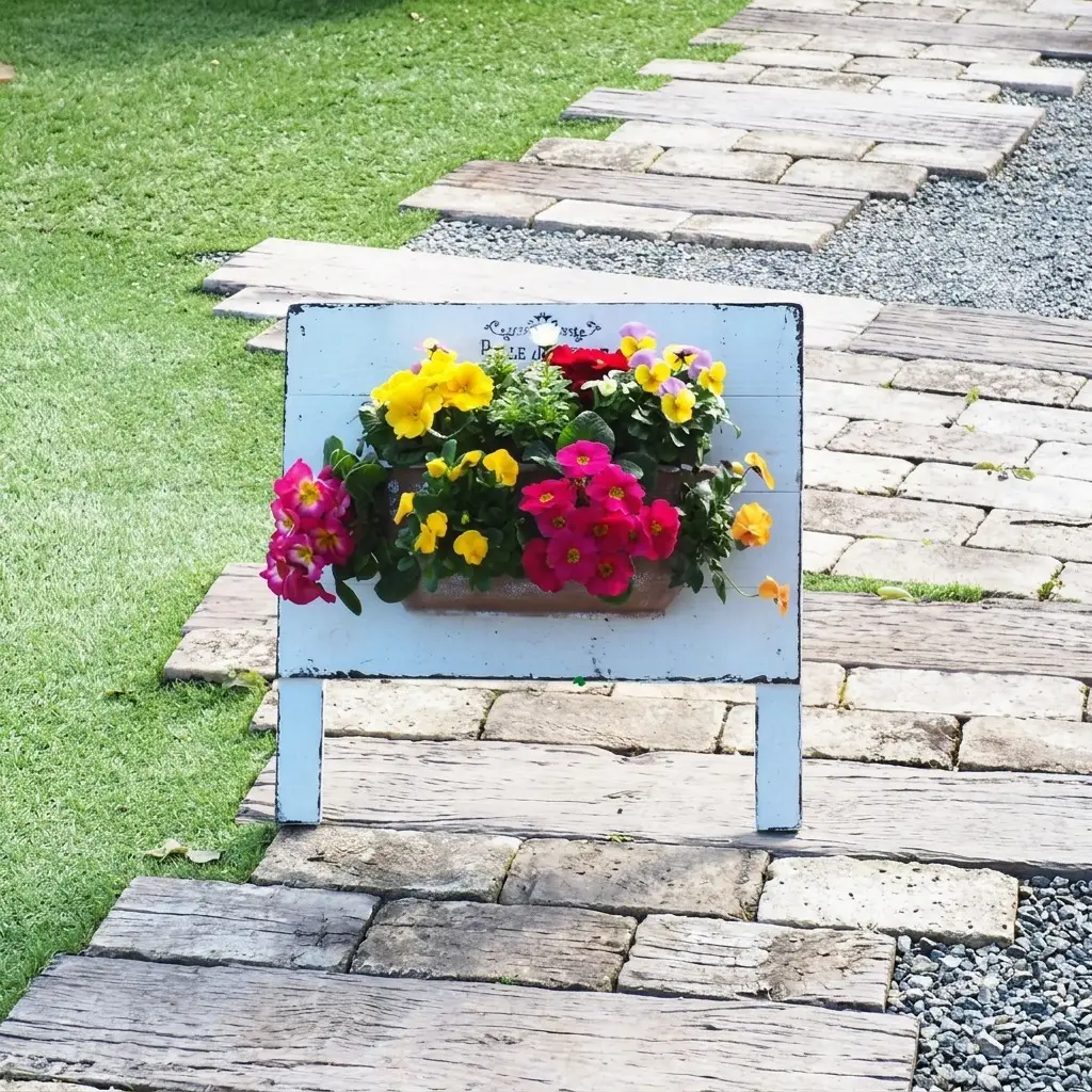 植物 季節のお花のハンキング 木製スタンド付き 花 植物
