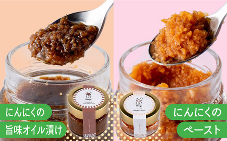 調味料 4種 詰合せセット（しょうがの佃煮・にんにくのラー油漬け・にんにくの旨味オイル漬け・にんにくのペースト）【うさぎ農園】[AYDJ009]