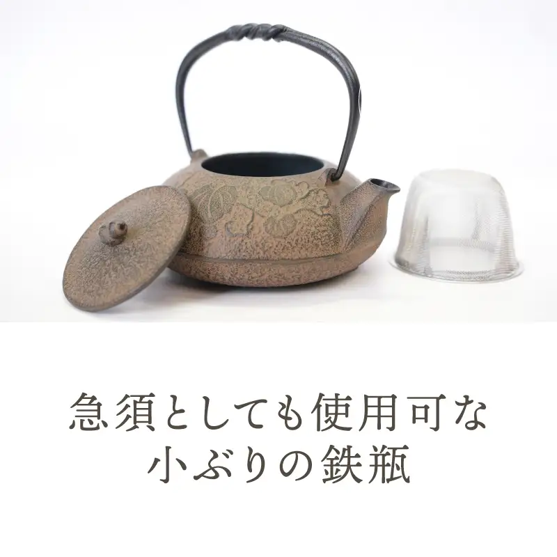 南部鉄器 鉄瓶 ひさご （茶こし付き） 0.5L 【及富作】 IH調理器 伝統工芸品 やかん ケトル キッチン用品 食器 日用品 雑貨 [AK003]