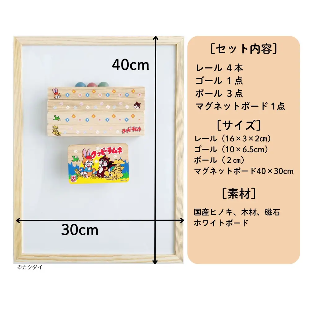 クッピーラムネ×クッコル やさしい木のレール コロコロ遊びなごや限定品 木のおもちゃ 木製玩具 ボード付き