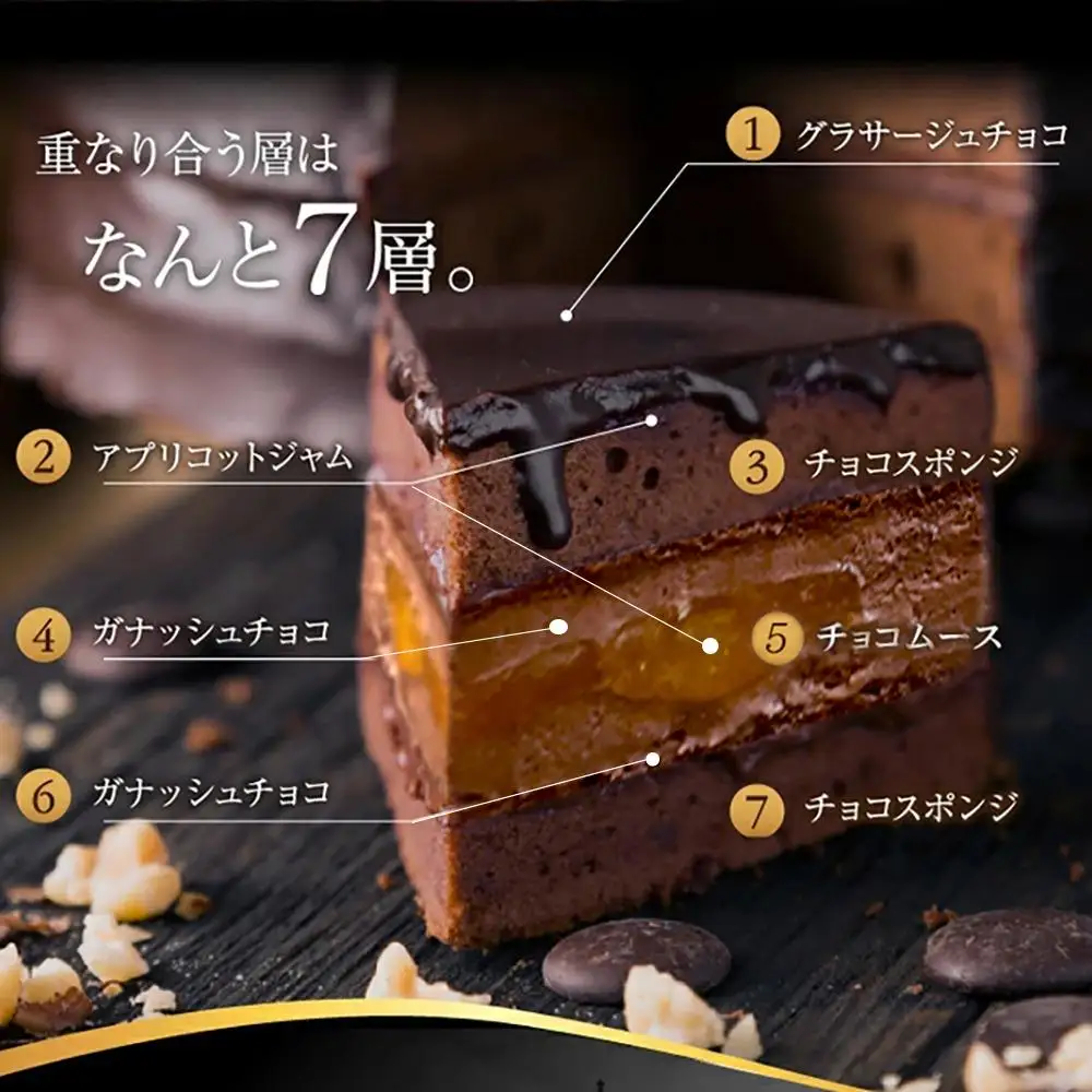 もりん クリスマスケーキ　ザッハトルテ・くまちゃん  5号 サイズ_Z2600528