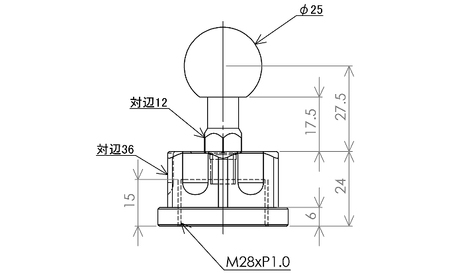 マルチマウントアームセットφ25-φ25　Yamaha（ヤマハ）YZF-R1，Suzuki GSX-R1000（07～15）他用 N-F281-B25 雑貨 日用品