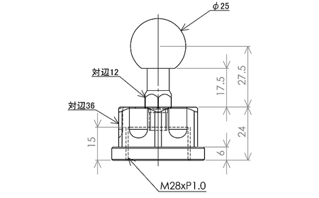 マルチマウントアームセットφ25-φ23　Yamaha（ヤマハ）YZF-R1，Suzuki GSX-R1000（07～15）他用 N-F281-B23 雑貨 日用品